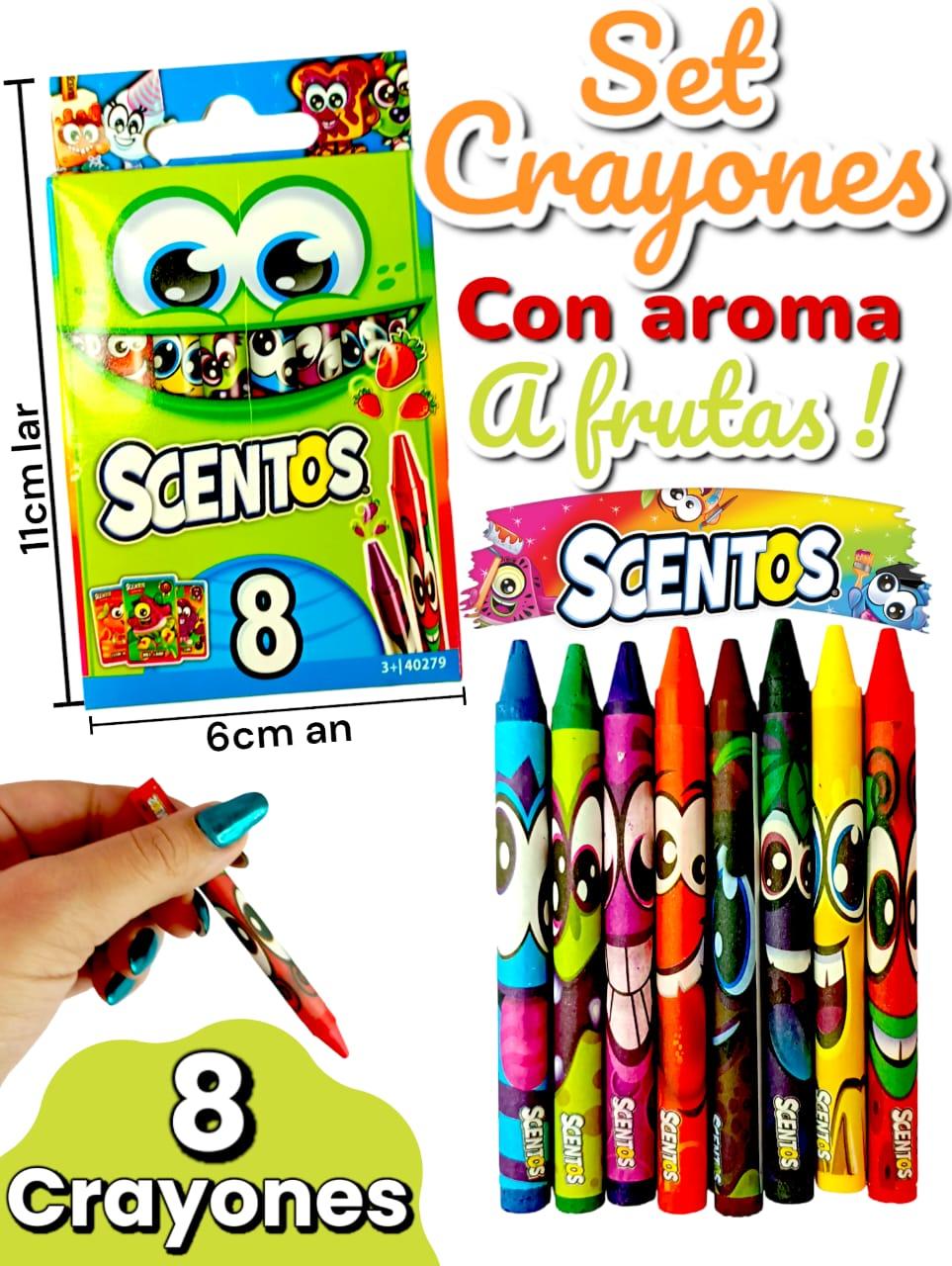 Set X8 Crayones Con Aroma a Frutas